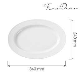 Półmisek owalny Bianco 340x240 mm Fine Dine