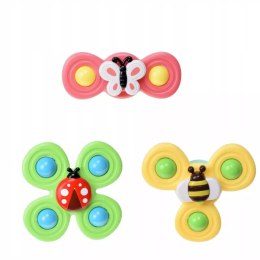 3 przyssawki sensoryczne grzechotka spinner ME-042 Luxma