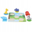 Edukacyjne drewniane puzzle safari klocki 0057 Luxma