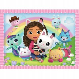 Puzzle 2w1+ Memos Koci Domek Gabi 3+ Gabi z Kocim Przyjacielem Trefl 93382 Trefl