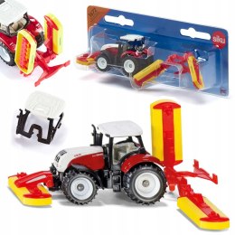 Siku Farmer Traktor Steyr z kosiarkami marki Pöttinger metal model S1672 Siku