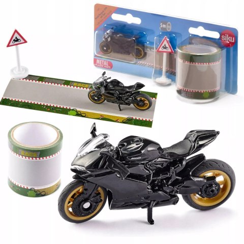 Siku Motor Ducati Panigale 1299 z taśmą jezdnia model metal S1601 Siku