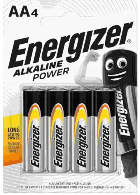 4x Baterie AA 1,5V Alkaline Energizer Power LR6 Energizer