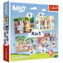 Puzzle 4w1 Bluey i jego świat 3+ Trefl 34637 Trefl