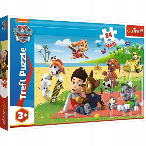 Puzzle TREFL Maxi 24 elementów Psi Patrol Zabawa na kocu 14346 Trefl