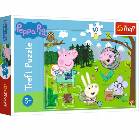 Puzzle Trefl 30 el. Świnka Peppa Leśna wyprawa 18245 Trefl