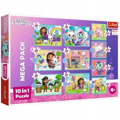 Puzzle Trefl Koci domek Gabi Puzzle 10w1 329 el. W świecie Gabi 96003 Trefl