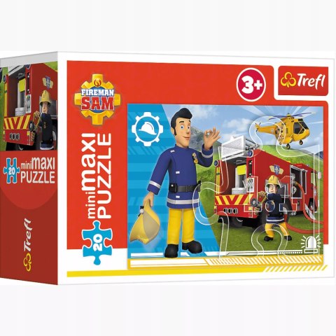 Puzzle 20 miniMAXI Strażak Sam 20 elementów akcja ratunkowa 3+ Trefl 21115 Trefl