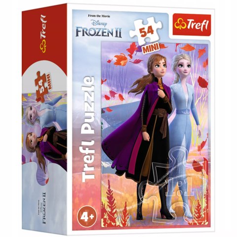 Puzzle 54 mini Frozen Kraina Lodu Anna Elsa 54 elementy Trefl 19639 Trefl