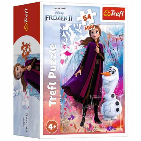 Puzzle 54 mini Frozen Kraina Lodu Anna i Olaf 54 elementy Trefl 19638 Trefl