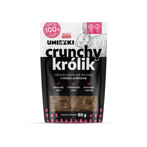 UNISZKI Crunchy królik - Mięta Pokrzywa 80g Uniszki