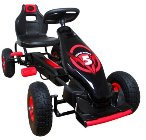 GOKART G8 CZERWONY, gokart dziecięcy, pompowane koła R-SPORT