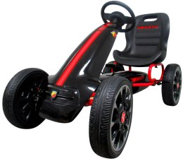 Gokart ABARTH CZARNY, piankowe koła EVA, hamulec ręczny, licencja ABARTH