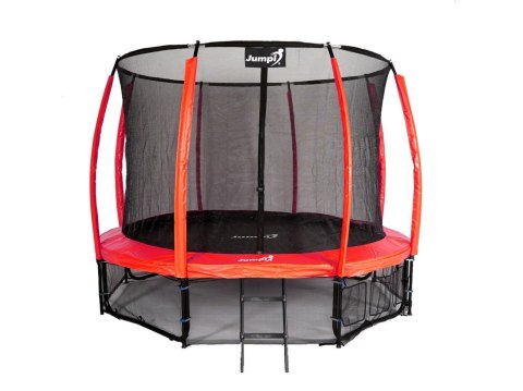 Trampolina Ogrodowa Jumpi 312cm/10FT Maxy Comfort Plus Czerwona Z Wewnętrzną Siatką Jumpi