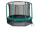 Trampolina Ogrodowa Jumpi 312cm/10FT Maxy Comfort Zielona Z Wewnętrzną Siatką Jumpi