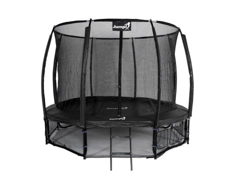 Trampolina Ogrodowa Jumpi 374cm/12FT Maxy Comfort Plus Czarna Z Wewnętrzną Siatką Jumpi