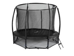 Trampolina Ogrodowa Jumpi 374cm/12FT Maxy Comfort Plus Czarna Z Wewnętrzną Siatką Jumpi