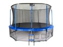 Trampolina Ogrodowa Jumpi 435cm/14FT Maxy Comfort Niebieska Z Wewnętrzną Siatką Jumpi