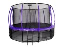 Trampolina Ogrodowa Jumpi 435cm/14FT Maxy Comfort Plus Fioletowa Z Wewnętrzną Siatką Jumpi