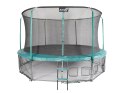 Trampolina Ogrodowa Jumpi 435cm/14FT Maxy Comfort Zielona Z Wewnętrzną Siatką Jumpi