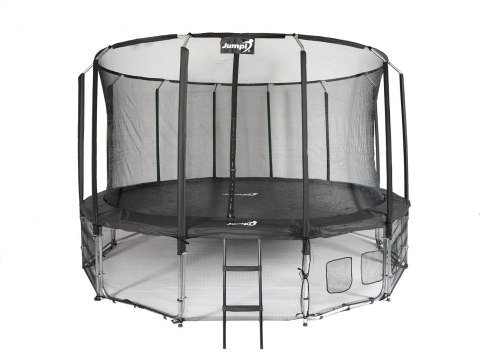 Trampolina Ogrodowa Jumpi 487cm/16FT Maxy Comfort Czarna Z Wewnętrzną Siatką Jumpi