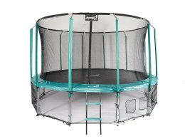 Trampolina Ogrodowa Jumpi 487cm/16FT Maxy Comfort Zielona Z Wewnętrzną Siatką Jumpi