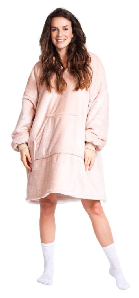 Bluza koc Oversize Pudrowy róż Cozy Noxxiez CH357 Cozy Noxxiez