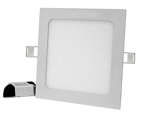 PANEL LED PODTYNKOWY PLAFON SUFITOWY KWADRAT 12W B.NEUTRALNA Syntron