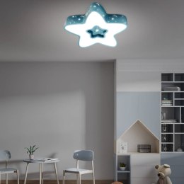 LAMPA DZIECIĘCA LED NIEBIESKA GWIAZDKA 36W + PILOT DL-H02 DomenoLED