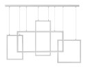Lampa Led Wiszące Prostokąty 75W biała 4000K DL-G04 DomenoLED