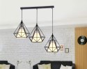 Lampa Loft Diament x3 Prosta DomenoLED