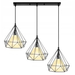 Lampa Loft Diament x3 Prosta DomenoLED