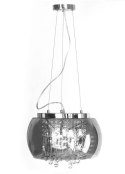 Lampa Szklana Przydymione lustro krople wody 50cm DomenoLED