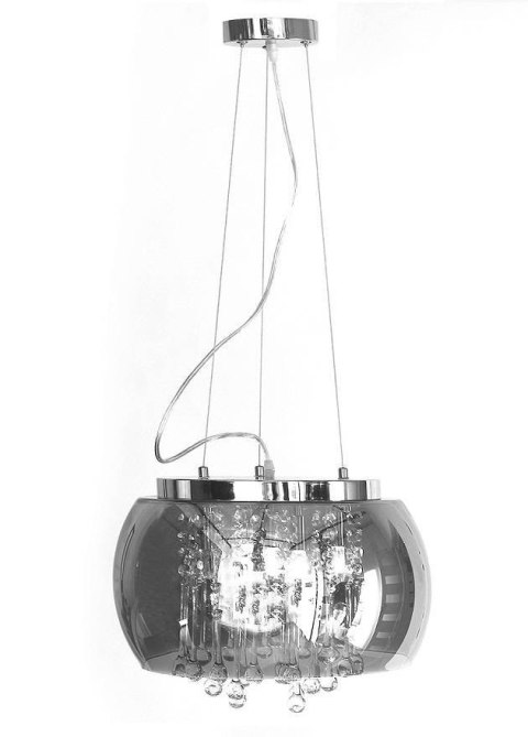 Lampa Szklana Przydymione lustro krople wody 50cm DomenoLED