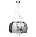 Lampa Szklana Stalowy drobne korale 40cm DomenoLED