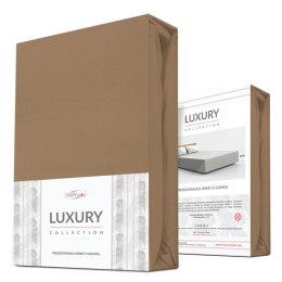 Prześcieradło jersey elastan z gumką 54 BRAUN/BRĄZ/90x200x30 Darymex