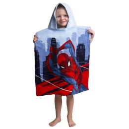 Ręcznik bawełniany ponczo z kapturem 50x115 Spiderman Jerry Fabrics