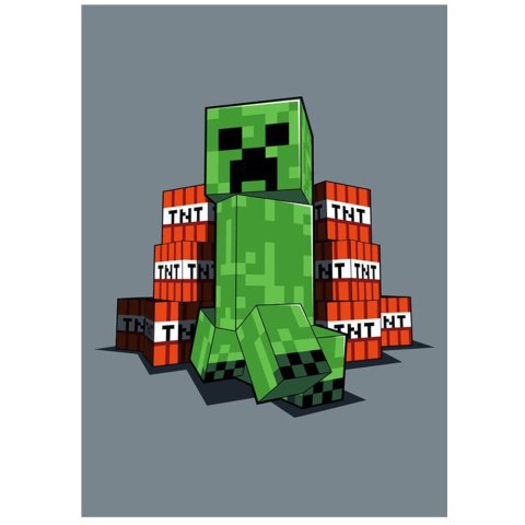 Koc polarowy 100x150 Minecraft Creeper Jerry Fabrics