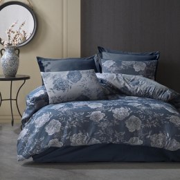 Pościel bawełniana FLORY BLUE/160x200 COTTONLOVE JACQUARD Darymex