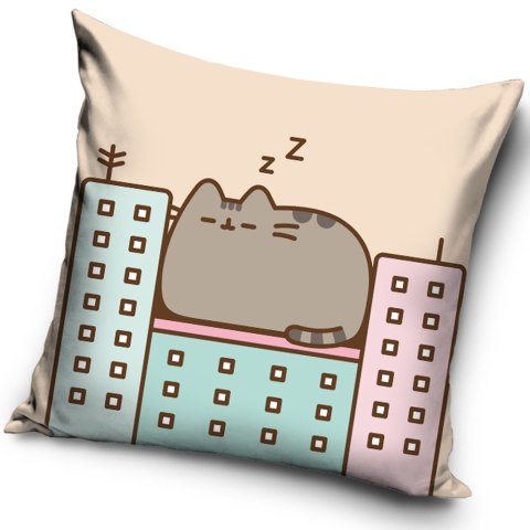 Poszewka poliester 40x40 Pusheen miasto Carbotex