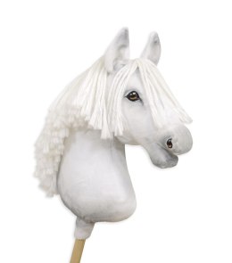 Hobby Horse Duży koń na kiju Premium - biały A3 Super Hobby Horse