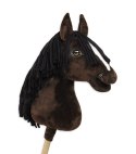 Hobby Horse Duży koń na kiju Premium - ciemnogniady A3 Super Hobby Horse