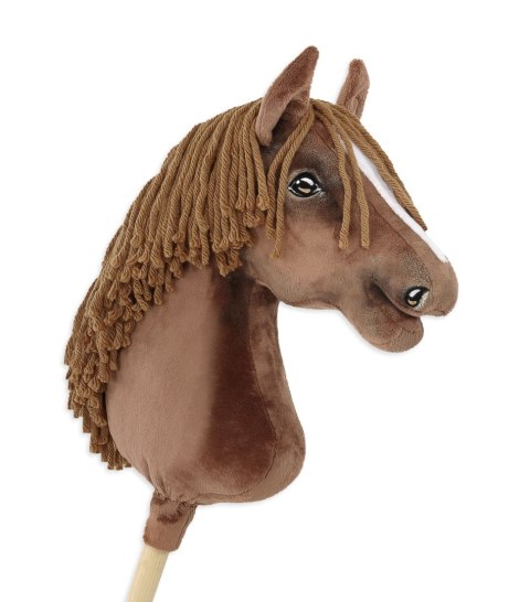 Hobby Horse Duży koń na kiju Premium - ciemny kasztan A3 Super Hobby Horse