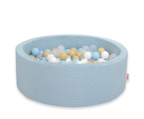 Suchy basen minky H-30 cm z piłkami 300szt. - misty blue Bobono