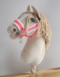 Kantar regulowany dla konia Hobby Horse A3 neon pink białym futerkiem Super Hobby Horse