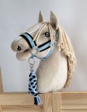 Uwiąz dla Hobby Horse ze sznurka - czarno-błękitny Super Hobby Horse