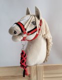 Uwiąz dla Hobby Horse ze sznurka - czarno-czerwony Super Hobby Horse