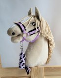 Uwiąz dla Hobby Horse ze sznurka - czarno-fioletowy Super Hobby Horse