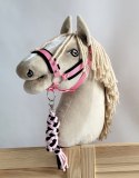 Uwiąz dla Hobby Horse ze sznurka - czarno-różowy Super Hobby Horse