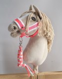 Uwiąz dla Hobby Horse ze sznurka - neon pink/ biały Super Hobby Horse